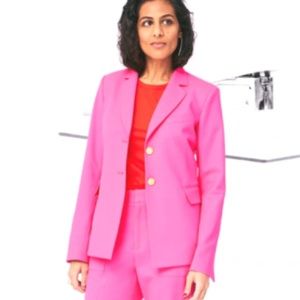 Argent Hot Pink Suit Blazer 14